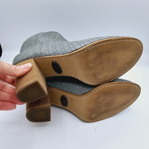 Fossil Leather Ankle Boots Blue-ish Teal - Picture 7 of 15